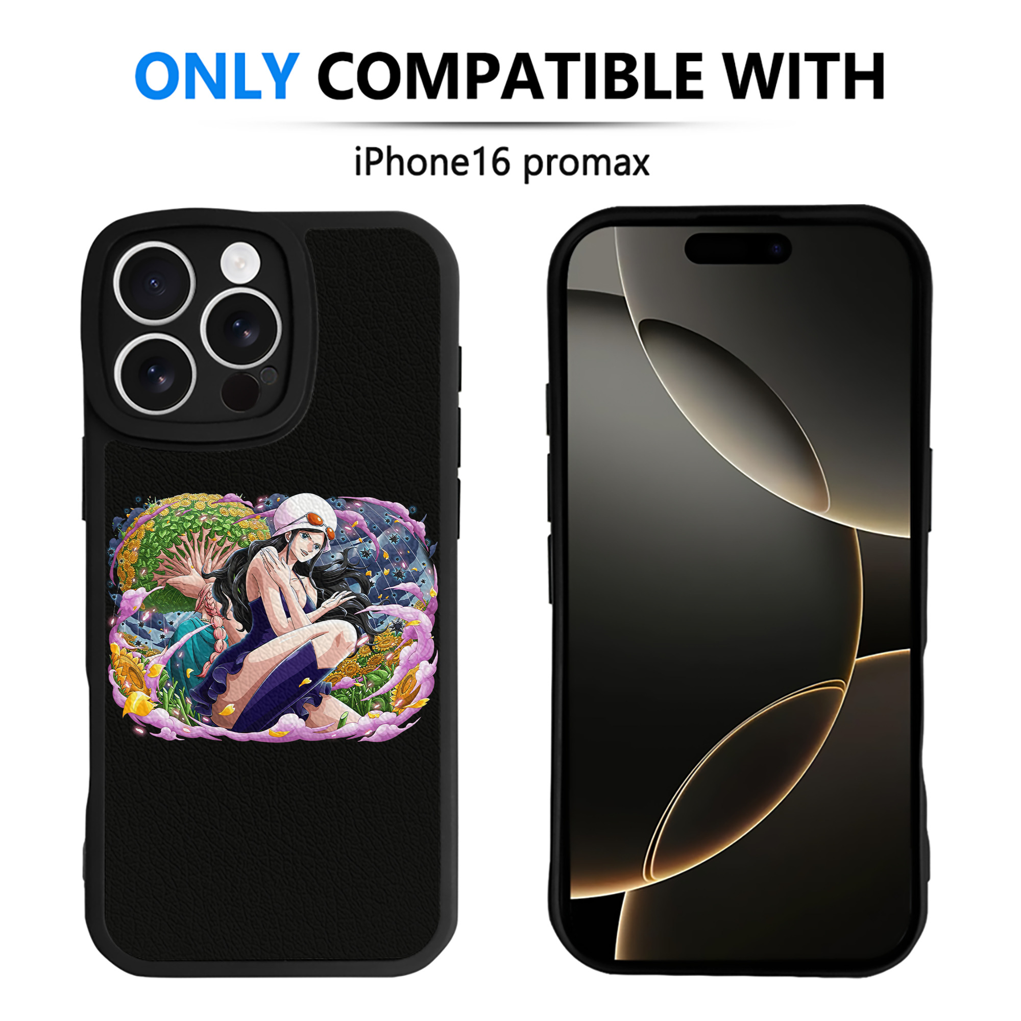 （画像用） ワンピース ニコ・ロビン ONE PIECE Nico Robin 【iPhone 16シリーズ対応】シリコンスマホケース（レザー調） 材質：シリコン